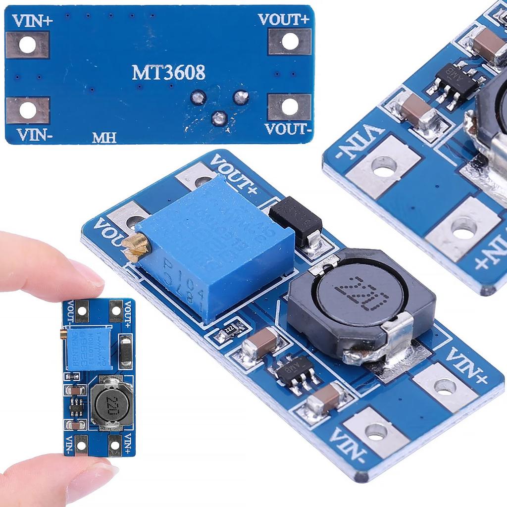 Rosfix Przetwornica Impulsowa DC-DC Step-Up MT3608 – Wysoka Efektywność Konwersji do 93% | Napięcie Wejściowe 2V–24V | Kompaktowy Rozmiar