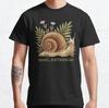 Snail Enthusiast Cute Snail Fern Slug Snail Cottagecore Classic T-Shirt S-3XL
