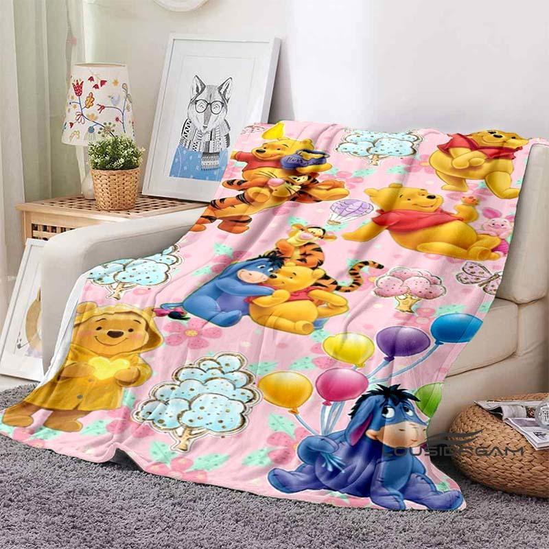 DIY Personalized Name Blanket, Pooh Bear Theme, Soft and Comfortable, Suitable for All Seasons, A Special Gift.