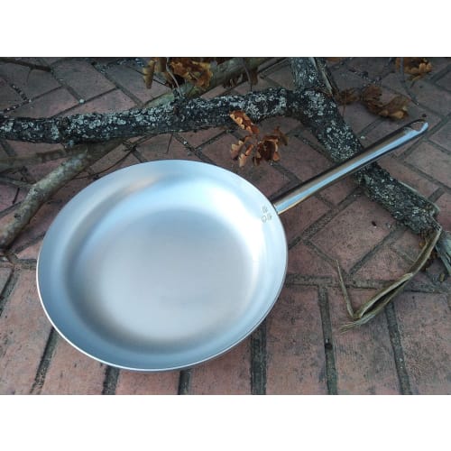 (34 cm) - Pentole Agnelli Professional Aluminum 3 mm Frying Pan for Stir Fry with Tubular Handle 34 cm silver
