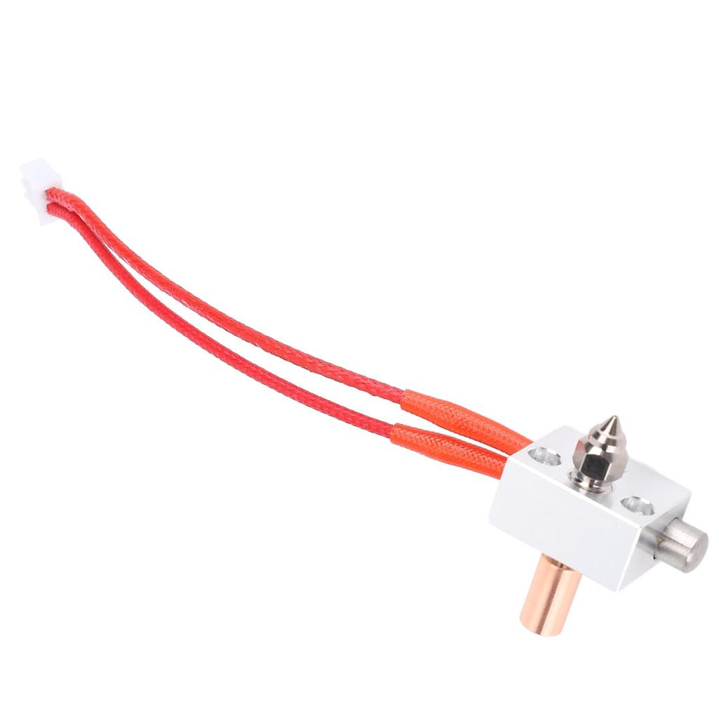 Oppgradert Ekstruder-sett 24V 40W Varmeelement Aluminium Varmeblokk Kobberbelagt Dyse Bimetall Varmebryter