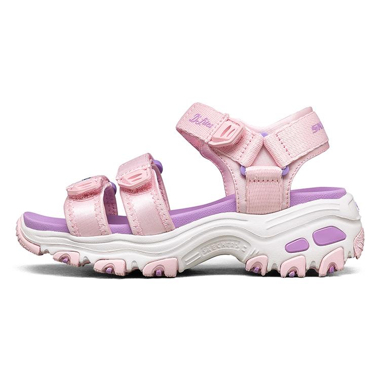 Skechers DLites Series Velcro Versatile Casual Outdoor Cute Sandals Kids sandals Lavender 664134L-LAV 37