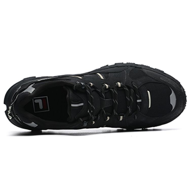 Fila Trek 1S Fabric Synthetic Leather Casual Low-Top Dad Shoes Men Sneakers Black Gray F12M211129FCB