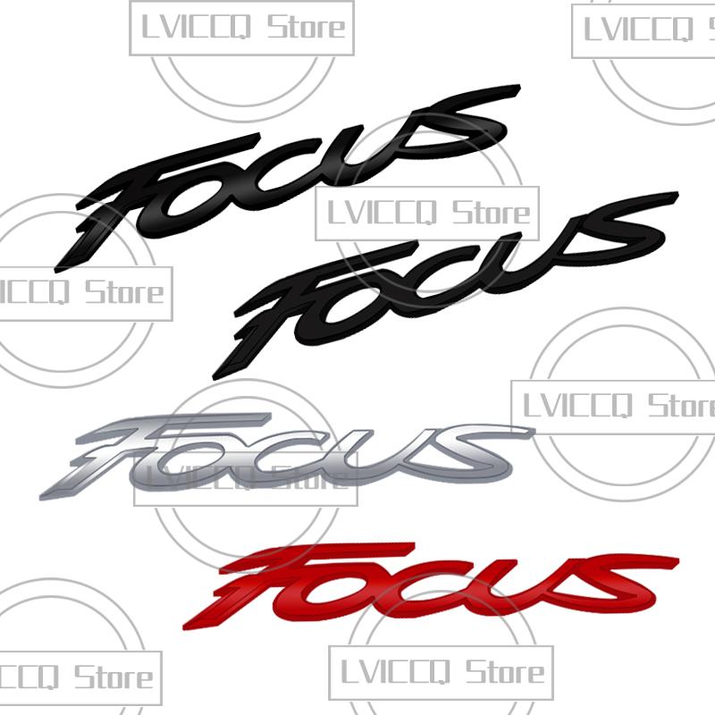 LLC3 For Ford Focus Car Emblem 3D Metal Hybrid ST Line MK2 MK3 MK4 Logo Body Decals Sticker Rear Tail Trunk Boot Letter Badge Styling
