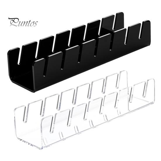 Hat Storage Holder for Holding 7 Hats Acrylic Display Rack for Baseball Caps Installation-free Hat Organizer for Living Room Bedroom Closet Dresser