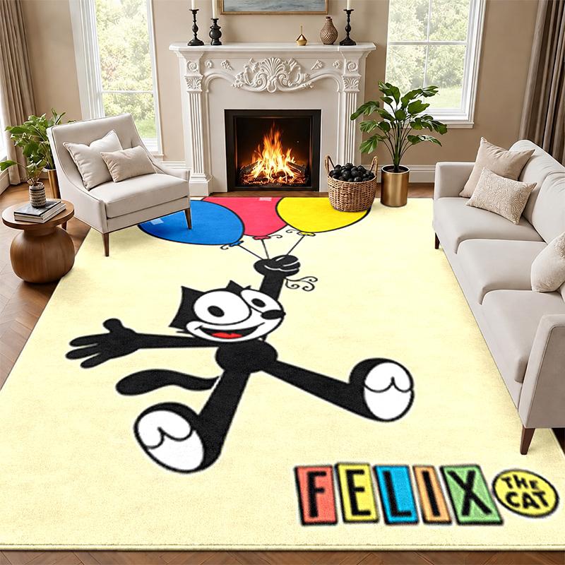 Felix the Cat Carpet Door Mat for Living Room or Bedroom Protective Mat Under Chair Office Decoration Christmas Gift Birthday Present