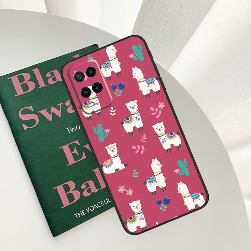 Lama Llama Alpacas Case For Oppo A52 A72 A76 A96 A54 A74 A94 A54S A57S A58 A78 A98 A57 A77 A15 A16 A17 Cover
