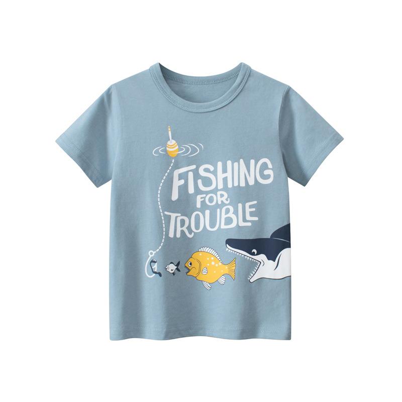 

New summer collection of children s clothing: baby tops, boys short-sleeved T-shirts, children s clothes 90cm