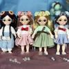 2Pcs 17cm Dolls Lovely Shape Realistic Image Miniature Dress-up Doll Toys Birthday Gift