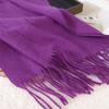 Winter Warm Luxury Imitation Cashmere Scarves Solid Color Fashion Shawl Wrap Ladies Blanket Foulard Pashmina Bandana Scraf