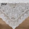 Non-slip Tablecloth White Vintage TV Square Floral Scalloped Lace Tablecloth Doily Elegant Cabinet Cover Table for Nightstand End Tea