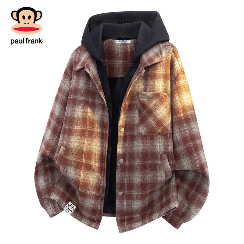 Paul Frank Men s Plaid Faux Two-Piece Hooded Jacket 6XL