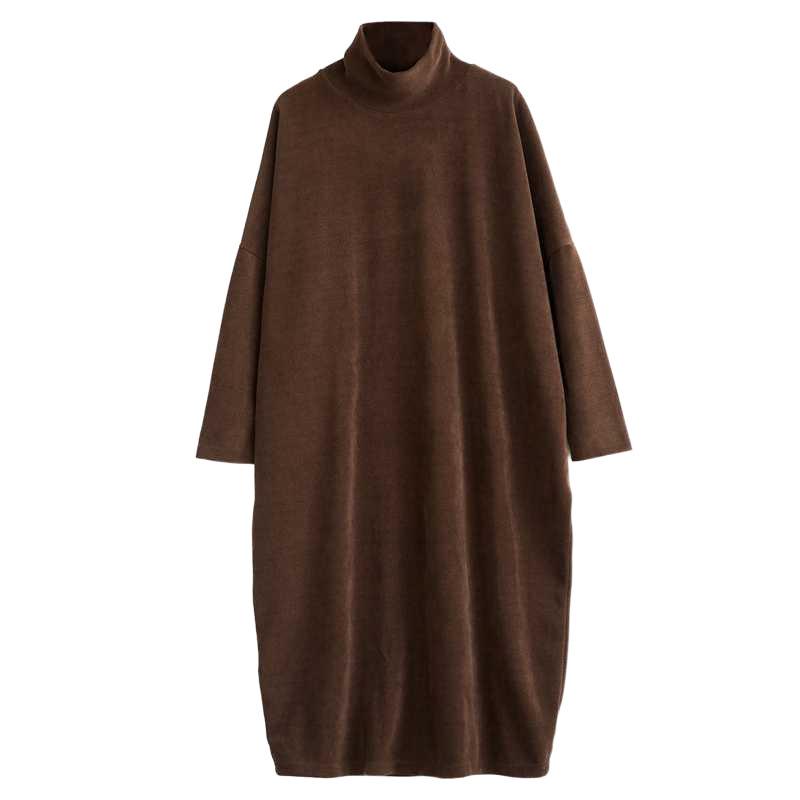 Autumn High-collar Fashion Slim Temperament Casual Long-sleeved Dress