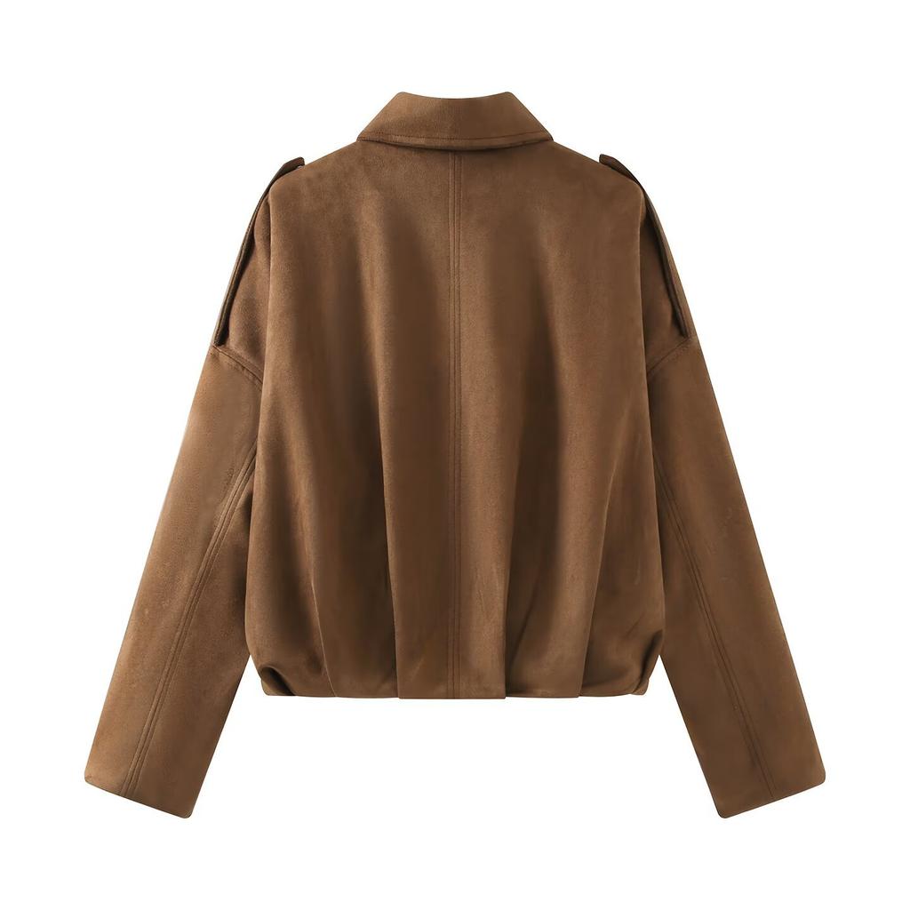 European and American Style, New Women's Clothing, Fashionable, Casual, Versatile, Imitation Deerskin Jacket