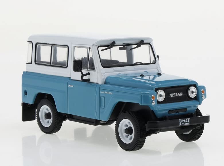 Scale Nissan PATROL 300 1970 Light Overseas Specification Finished Model FIRST43 1/43 H-60 Blue/White F43-164