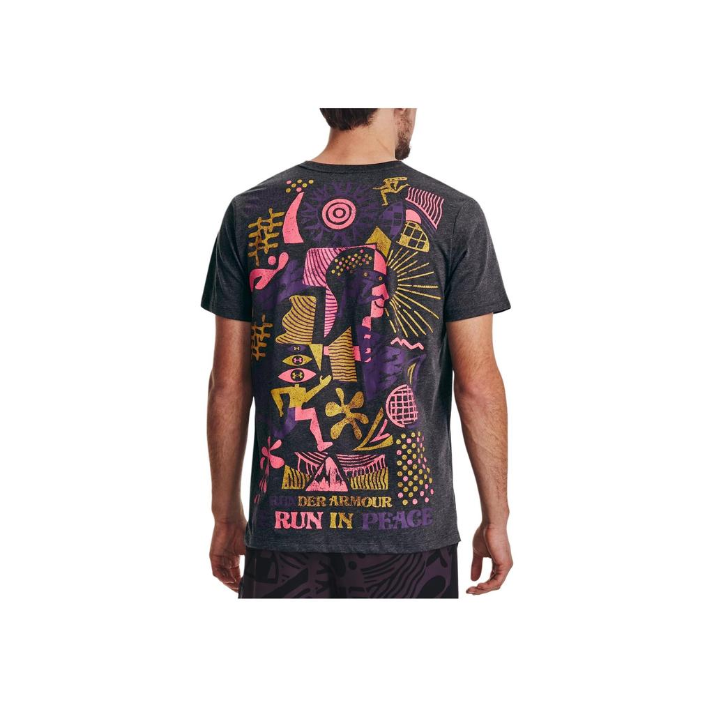 Under Armour Sports Pullover Short Sleeve T-Shirt Men Tops Black 1376986-001