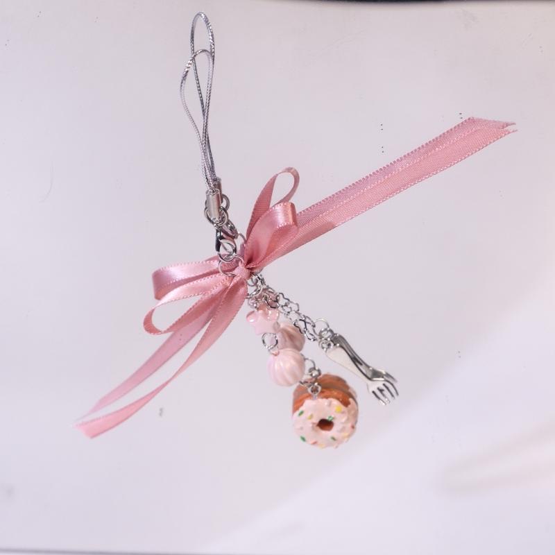 Stylish Mobile Phone Chain Handmade Beaded Keyring Pendant Fashionable Key Chain Practical Phone and Bag Accessory