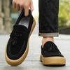 Fashion Men's Casual Shoes Platform Loafers Luxury British Style Suede Male Sneakers Slip On Driving Shoes Trend Shallow Men Shoes 2025
