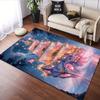 Fantasy Ship Sailing Through Stars Patterned carpet, suitable as a non slip play mat for the living room and bedroom sofa