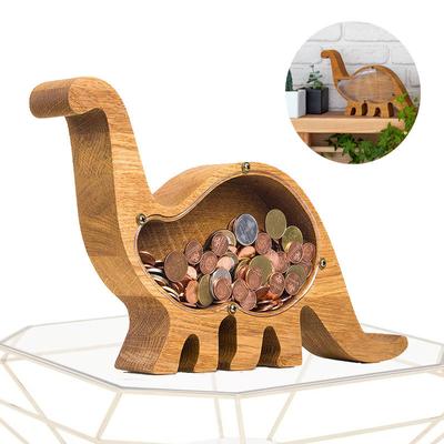 Alphabet Piggy Bank Creative Wooden Coin Money Saving Box Jar Coins Storage Box Desktop Ornament Home Decor Crafts