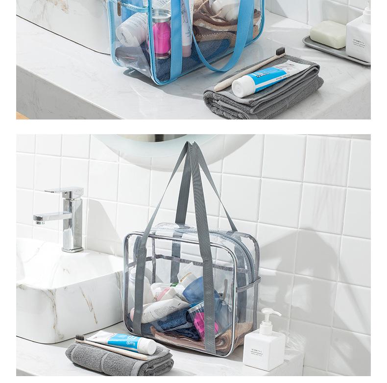 Fresh Clear Makeup Bag - Waterproof, Handheld, Single Shoulder, Toiletry Bag - Customizable