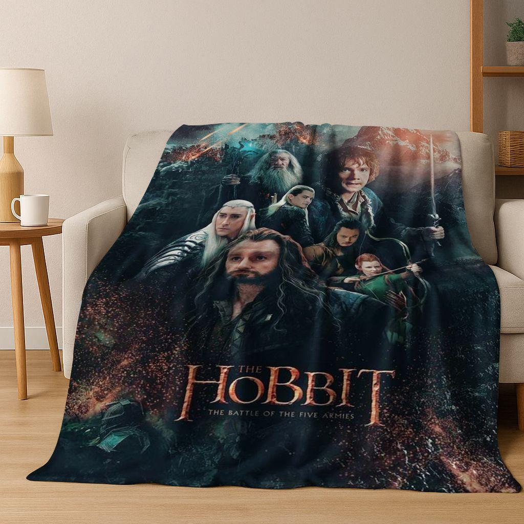 26 Style L-Lord of Rings H-Hobbit Movie Flannel Blanket,Warm and Cozy Soft Throw Blanket for Home Bedroom Bed Sofa Cover Gift