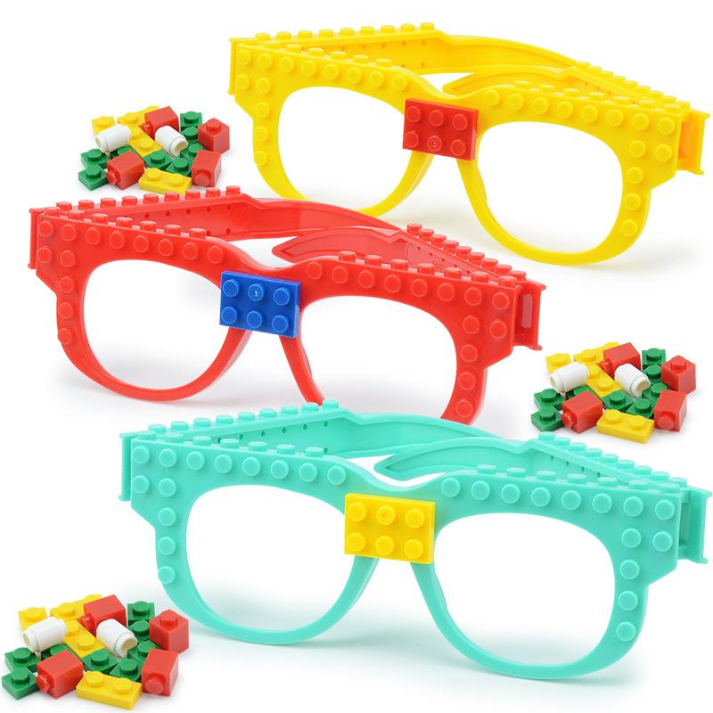 Simulation Diy Building Block Glasses, Children'S Small Particles Assembly Building Block Variety Of Creative Mosaic Educational Toys