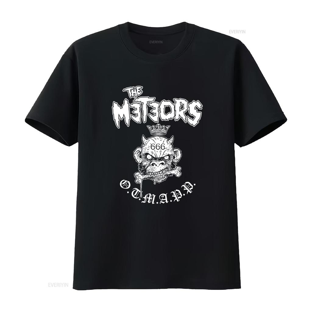 The Meteors Rock Band Artwork T Shirt Black  S 5Xl 2F188 vintage Washed graphic homme Casual Stylish designer clothes