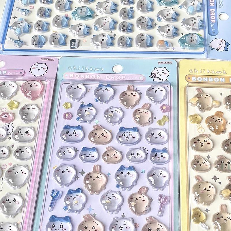 Sanrio Cartoon Sticker Hello Kitty Kuromi My Melody Aesthetic Sticker Cinnamoroll DIY Scrapbook Bonbon Drop Decal Party Favor