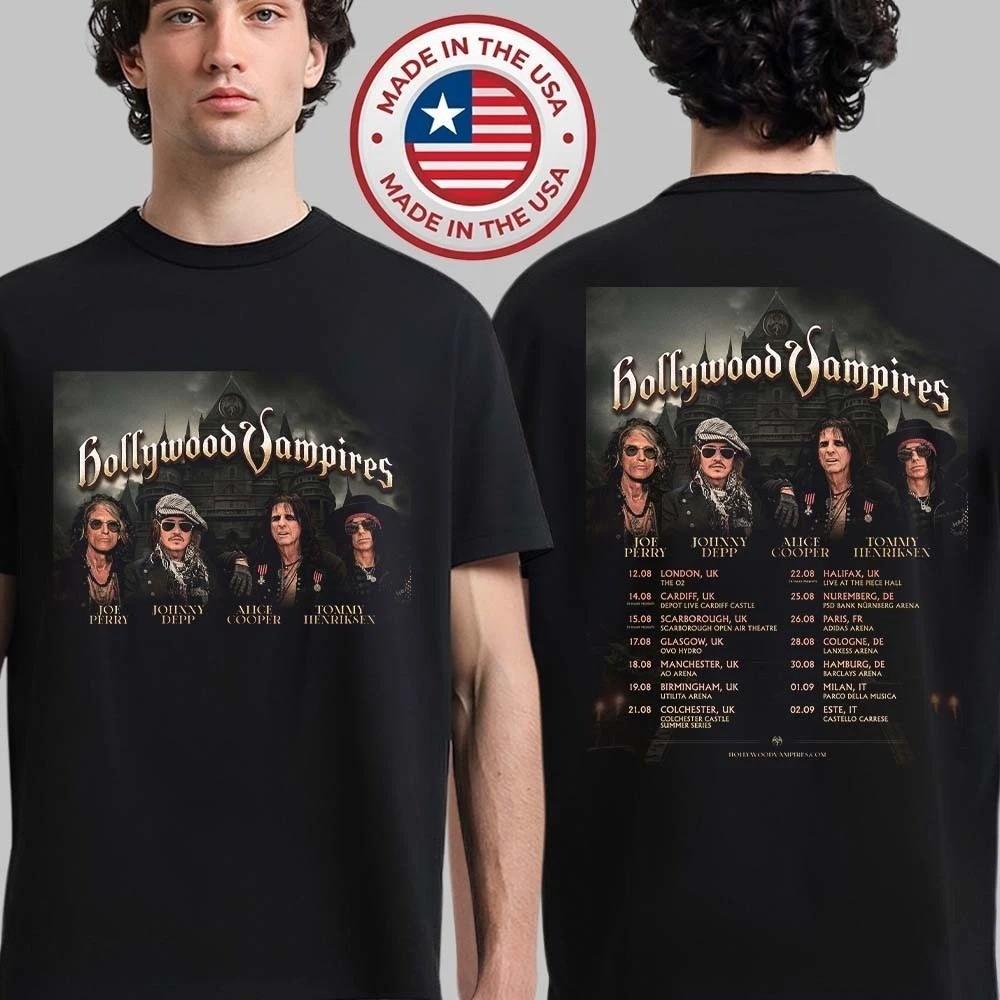 Hollywood Vampires UK And Europe 2026 Tour Schedule Dates T-Shirt PP3078 XXXXL