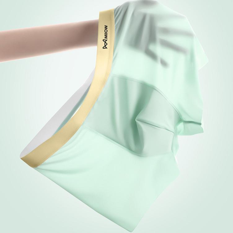 3pcs Men's Underwear Ice Silk Boxer Shorts Men's Summer Sports Breathable Square Shorts Boxer Brief