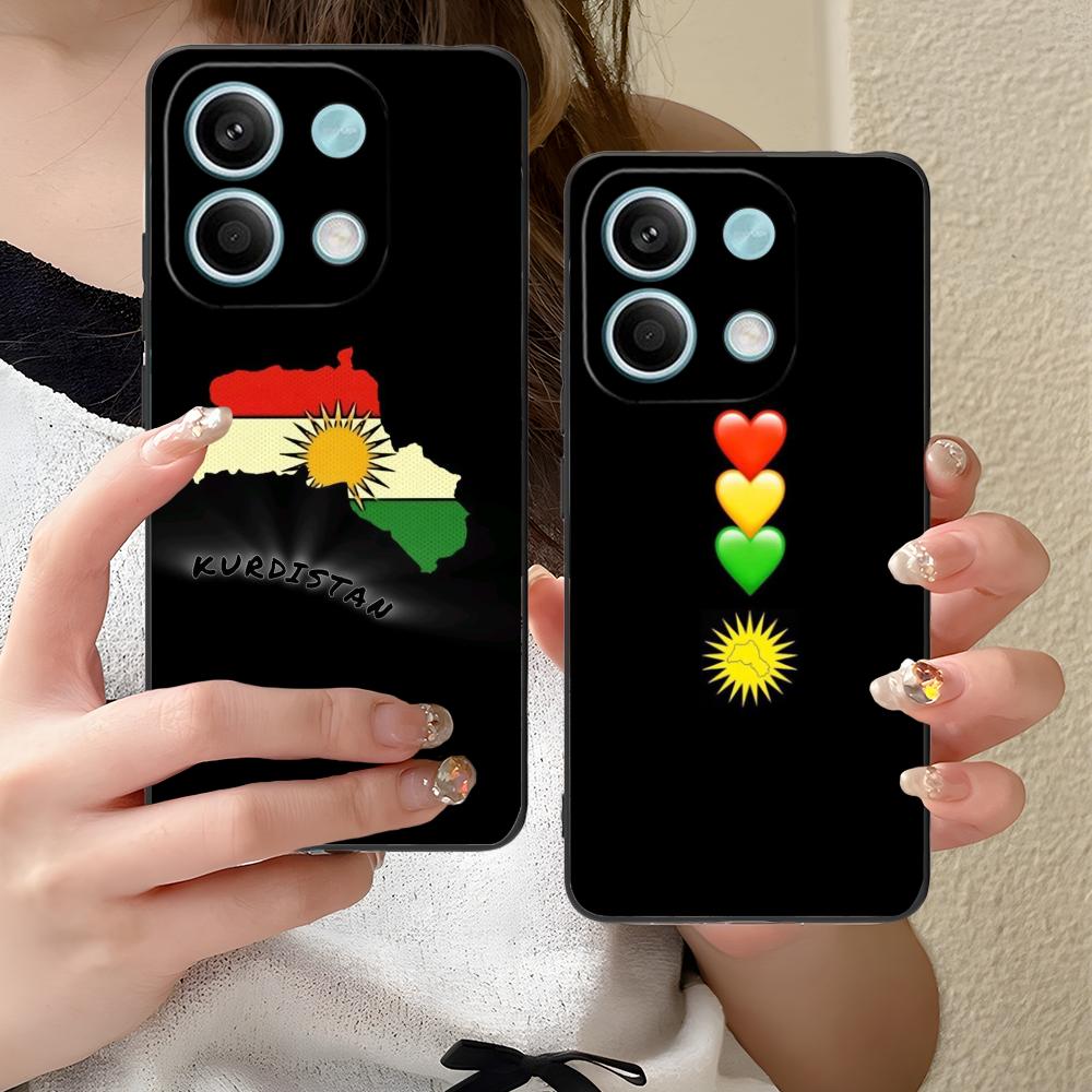 Kurdistan Flag Mobile Cell Phone Case for Xiaomi Redmi Note 14 13 12 11 S Pro Plus 4G 5G Colorful Printing Cover Cover Pretty
