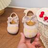 2026Spring style cute embroidered floral princess shoes for baby girls1-3Sweet little toddler with a bow