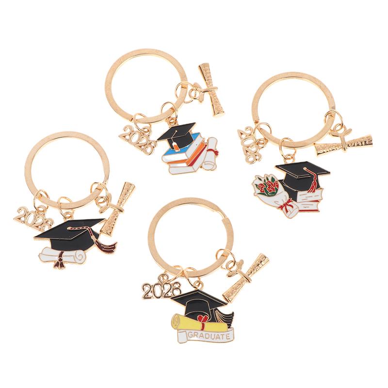 1Pcs 2026 Graduation Key Ring With A Hat And Credentials, Graduation Season Gift Key Ring Pendant, Suitable For Hanging Ba