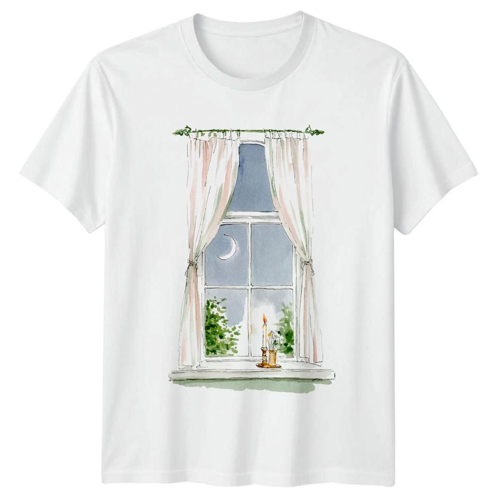 Window View Candle Home Decor Unisexs TShirt Unisexs Tee Graphic Unisex Top S