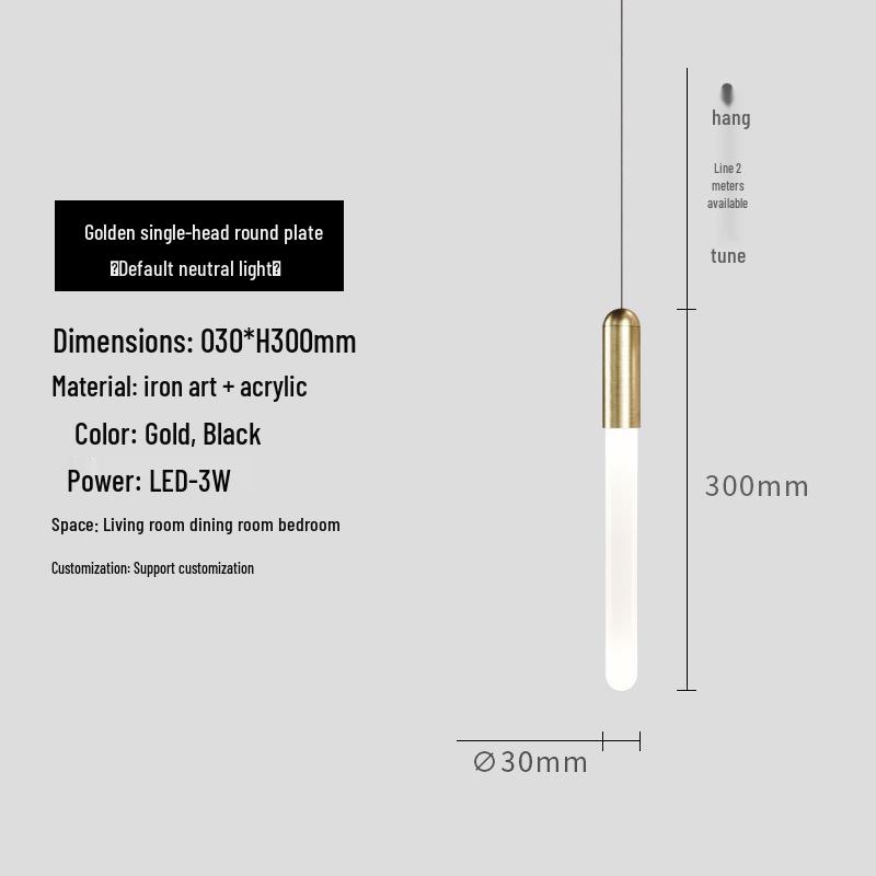 

Nordic Designer Pendant Light for Dining Room, Bedroom, Bar, Villa, or Spiral Staircase Warm Light (note white light on order)