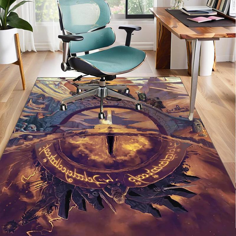 Middle-earth Map Adventure The Lord Office Rug Chair Mat, Game Carpet, Suitable for Front Door, Bedroom, Living Room, Desk, Holiday Gift