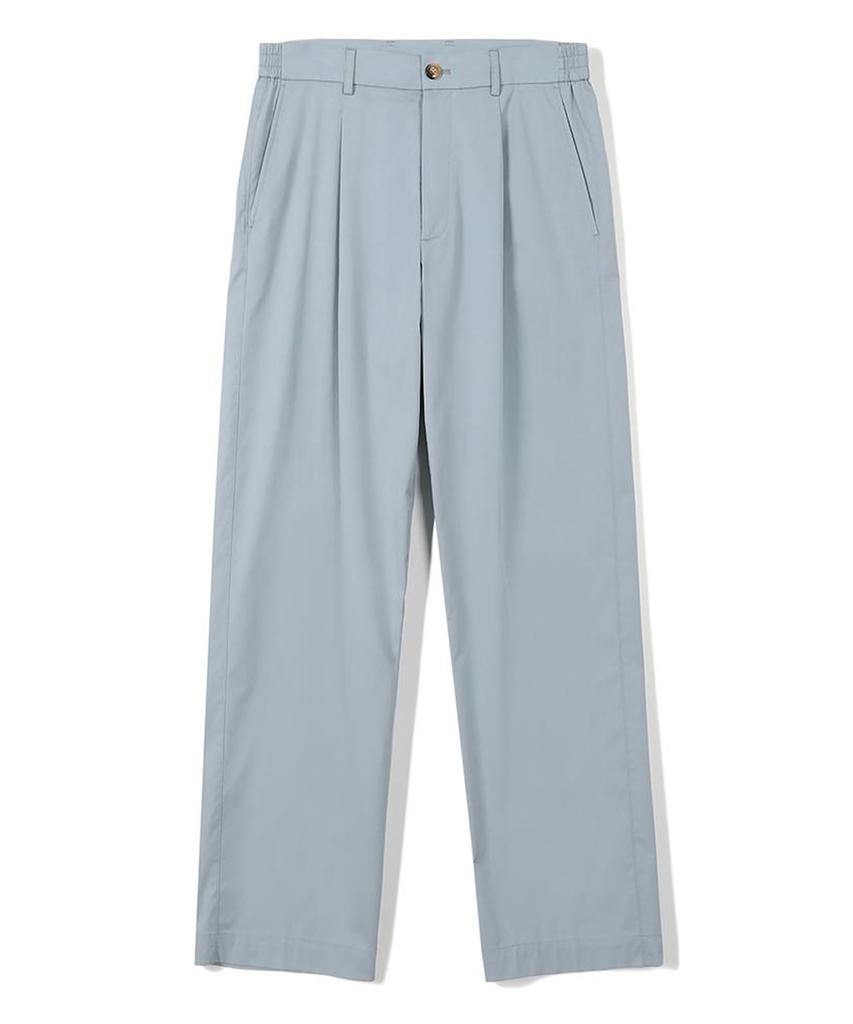 NOTIG One-Pleat Loose Fit Cotton Blend Pants Blue_Okg3Ptlp103B1