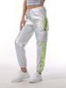 Pantaloni da Donna Iridescenti Casual dalla Vestibilità Larga per Hip Hop e Festa