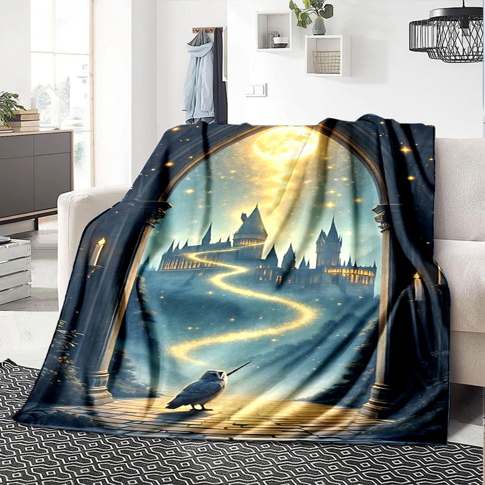 1pc Longing for the Castle Flannel Blanket Soft Warm Throw for Home, Office, Travel, All-Season Cozy Bedding GiftL1083