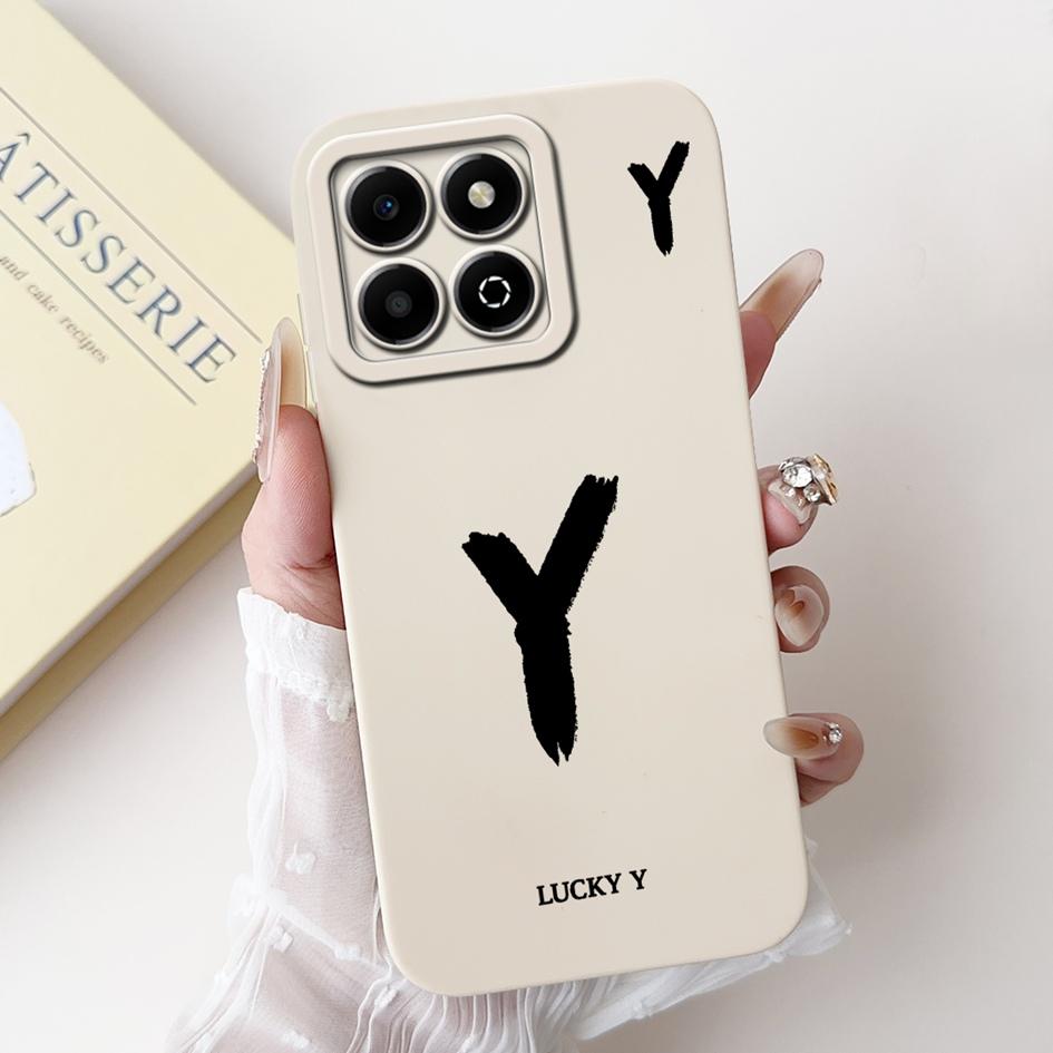For Honor X6a X6b Case JDY-LX1 JDY-LX2 WDY-LX1 WDY-LX2 Shockproof Cover Cute Letters Soft Silicone Matte Cases For HonorX6b Capa
