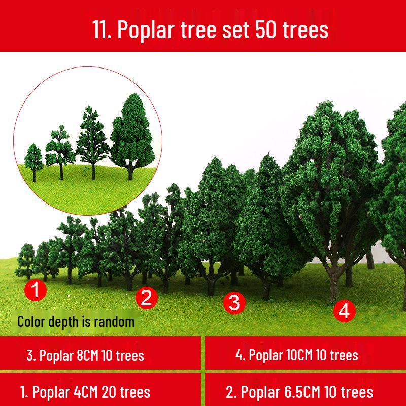 DIY Model Tree Set: Finished Landscape, Terrain, and Street Tree Ornaments
