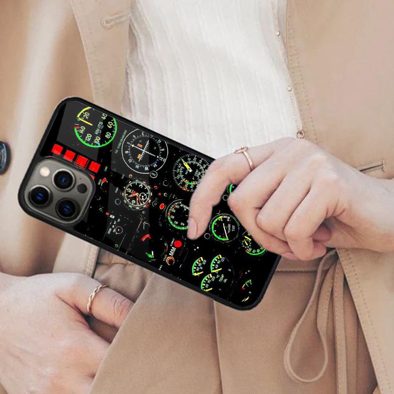 Aircraft Cockpit Dashboard Magnetic Phone Case For APPLE iPhone 17 Air 16 14 13 12 Pro Max 15 Plus Wireless Charge MagSafe Cover