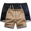 Herren Sommer Fünf-Viertel-Hose Unifarben Sommer Locker Strandhose