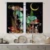 Garden Style Knit Fabric Curtain Panels with Rod Pocket  Light-Filtering Polyester Curtains Bird and Butterfly for Bedroom