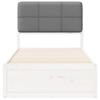 Bed Frame with Upholstered Headboard Light Grey 75 x 190 cm