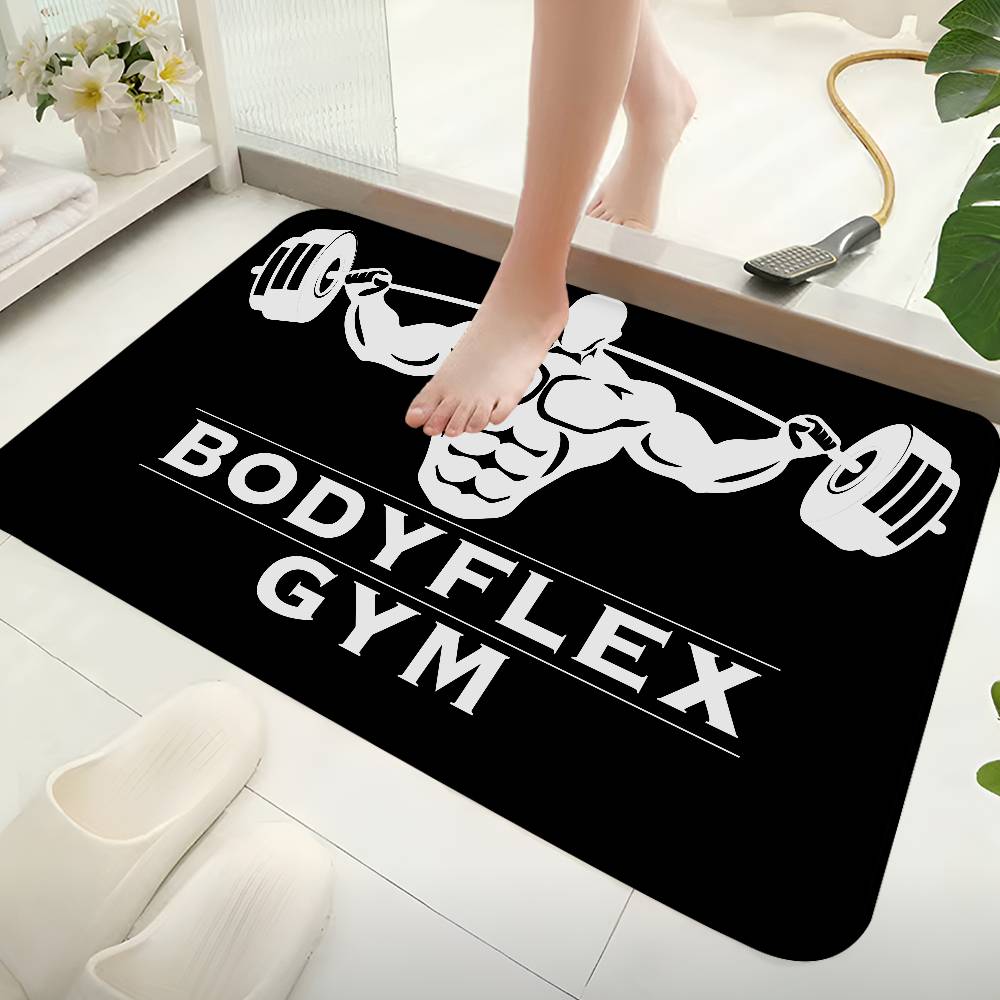 Bodybuilding Fitness Powerhouse Gym Hallway Carpet Non-Slip Laundry Room Mat Laundry Decor Balcony Child Living Room Toilet Rug
