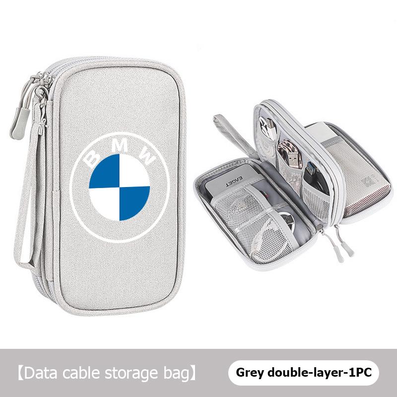 Digital Product Storage Bag Portable Headphone USB Cable Charger For BMW M F10 F20 F30 F40 F15 F25 F26 F31 F49 E62 E83 E84