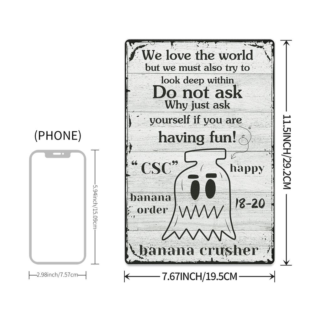 Funny Vintage Foam Wall Art, Antique Metal Tin Plate, Suitable for Home Kitchen Garden Bedroom Bar Bathroom Cafe Decoration