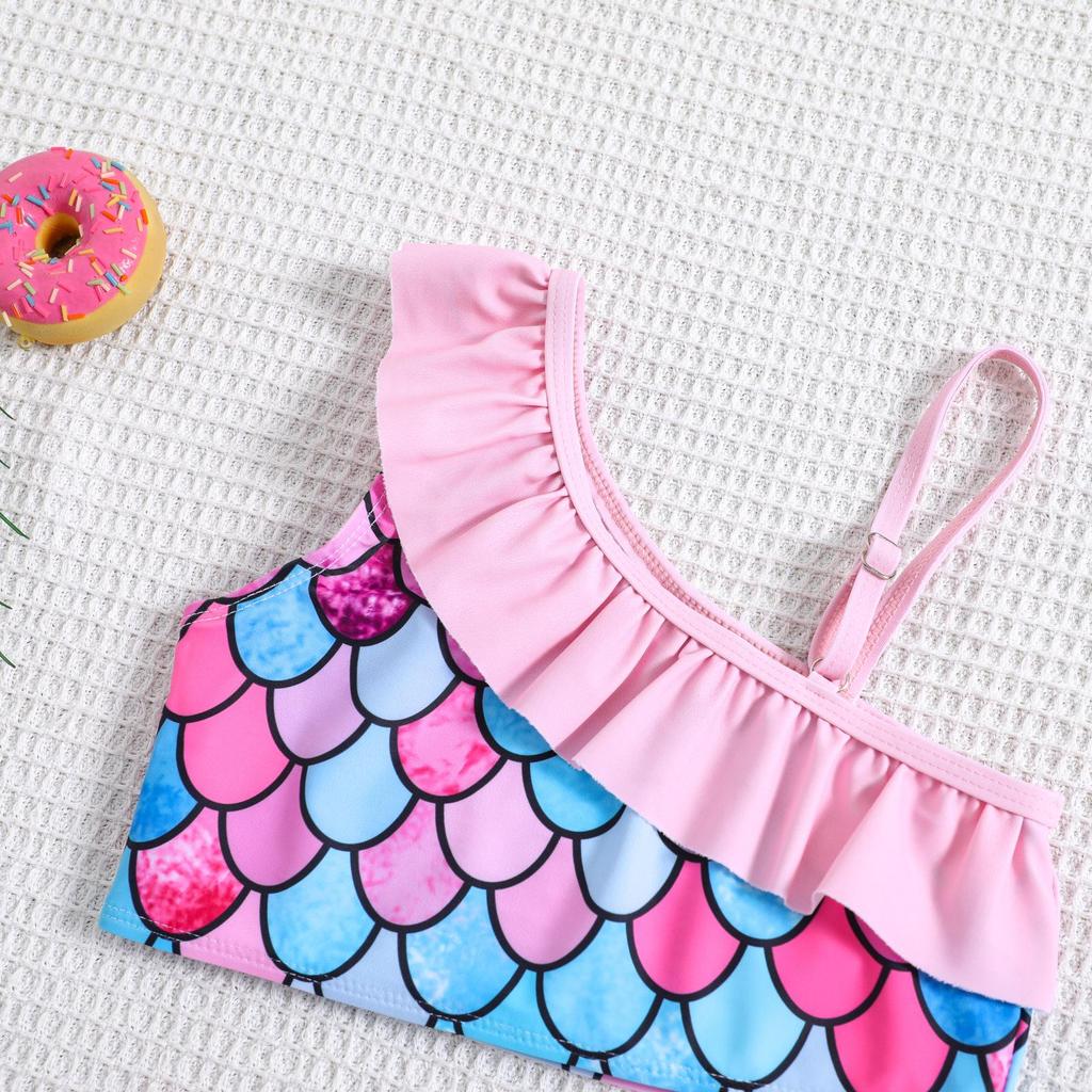New Girls' One-Shoulder Sling Bikini - Two-Piece Cute Swimsuit